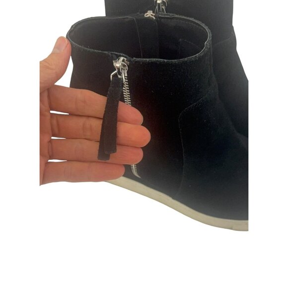 Size 9 M Steve‎ Madden Saidi Suede Wedge Sneakers Shoes Bootie Zippers Ankle - Picture 5 of 11